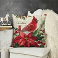 thumbnail image 2 of YINGXI Christmas Throw Pillow Covers Floral Decorative Pillows for Sofa Couch Winter Holiday Decor 22x22in, 2 of 5