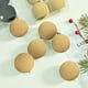 thumbnail image 1 of Bolas de adornos navideños de terciopelo flocada de 6 piezas - Decoración colgante de plástico marrón de 2,4 pulgadas para árbol, corona y guirnalda, 1 of 7