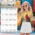 thumbnail image 7 of DISNIMO Cardinal Daisy Print Girls Crop Tops Trendy Crewneck Pullover Sweatshirts Long Sleeve Pullover Sweatshirt Kid Fall Clothes for 5-14 Years Old, 7 of 7