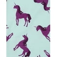 thumbnail image 2 of Leveret Kids Footed Cotton Pajama Unicorn Purple 3-6 Month, 2 of 5