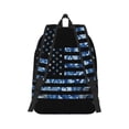 thumbnail image 3 of Balery Navy Camouflage American Flag Vintage Canvas Backpack for Men and Women - Large Capacity, Durable Travel Laptop Bag for School, Work, Hiking, and Outdoor Activities, 3 of 7