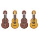 thumbnail image 3 of 4pcs Ukulele Embroidery Brooch Pins for Backpacks Clothing Decorative Cute Cartoon Design Party Accessories Yellow Brown, 3 of 4