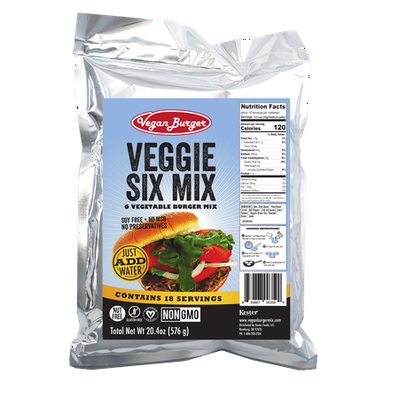 Vegan Burger (18 Serving Bag): Veggie Six Mix - Long Term Storage 10+