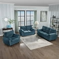 thumbnail image 7 of Modern 3-Seat Sofas for Living Room,Velvet Sofa Couch with Comfortable Armchair and Solid Wood Legs, for Small Spaces,Reading or Lounging,Easy to Install, 7 of 7