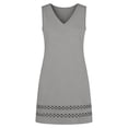 thumbnail image 6 of ClodeEU Women's V Neck Sleeveless A Line Mini Dress, Casual Summer Swing Dress Gray,Women's Plus M, 6 of 6