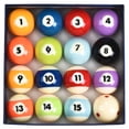 thumbnail image 1 of Juego de bolas de billar Uxcell 2 1/4" Tamaño reglamentario Conjunto completo de 16 bolas de mesa de billar, 1 of 7