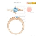 thumbnail image 5 of Angara Natural 0.72 Ct. Aquamarine Solitaire Ring in 14K Rose Gold for Women (Ring Size: 8.5), 5 of 9