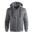 thumbnail image 2 of Ceisia Men's solid color zipper jacket pocket long sleeve outdoor Gift outerwear, 2 of 9