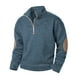thumbnail image 1 of pstuiky camisa de manga larga para hombre, Sudadera con cremallera y cuello alto de manga larga de color liso para hombre Tops de hombre xl, 1 of 4