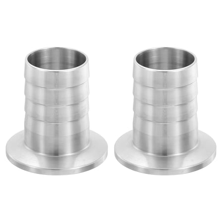 2Pcs 1" x 1" Hose Barbed Adapter, 304 Stainless Steel Hose Pipe Fitting