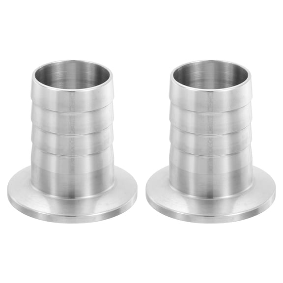 2Pcs 1" x 1" Hose Barbed Adapter, 304 Stainless Steel Hose Pipe Fitting