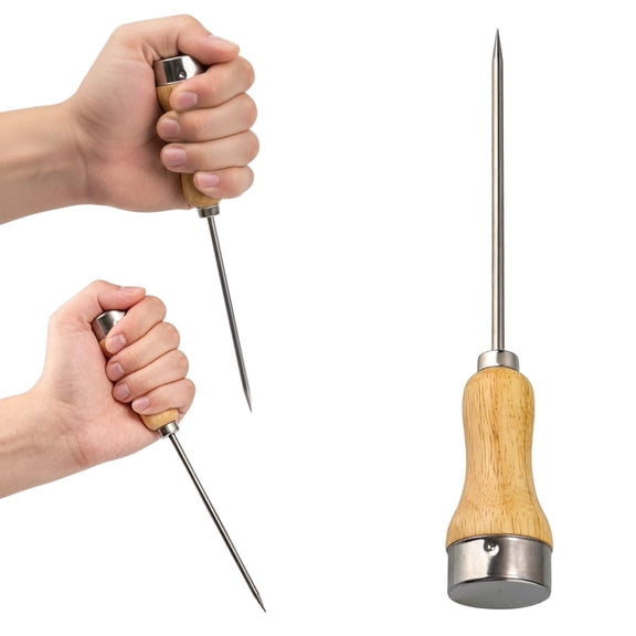 Bochen Ice Picks with Wooden Handle Stainless Steel for Kitchen Bar