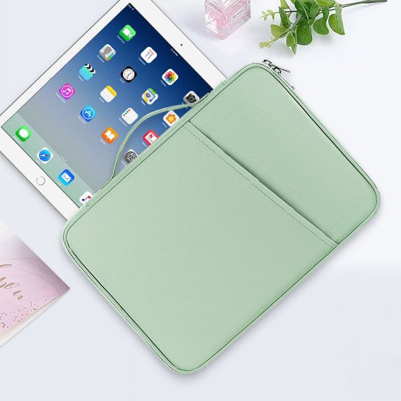 Tablet Sleeve Bag Case Fits iPad Pro 12 9 Pro11 Air 4 5 10.9 9th 10th Gen Keyboard Bag Samsung Lenovo Xiaomi Redmi Huawei Tablet Green 12.4-12.9 inch