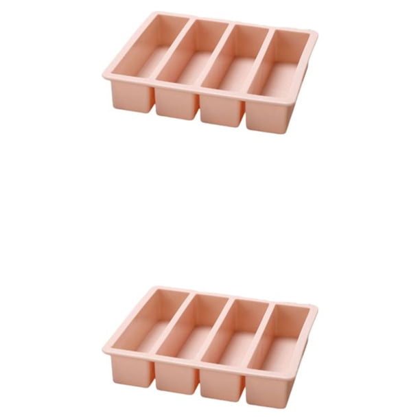 Molde de silicona Naiovety 4 rejillas para cubitos de hielo Rosa 2Conjunto