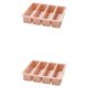 thumbnail image 1 of Molde de silicona Naiovety 4 rejillas para cubitos de hielo Rosa 2Conjunto, 1 of 6