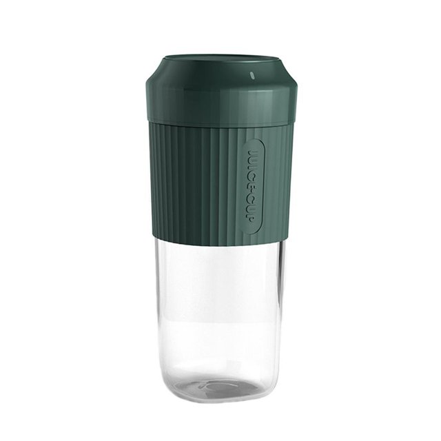 Decodeary 400ml Portable Mini Juicer USB Rechargeable Mixer Cup Blender Juice Green 9x20cm 1Set