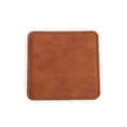 thumbnail image 4 of JPPlus 4" Square Coaster Engraving Blanks with Holder. Saddle Collection Set of Six. Classic Faux Leather Design Perfect for Office Desk, Conference Room, or Home Décor (1, Chestnut), 4 of 4