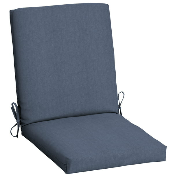 Outdoor Patio Dining Chair Cushion, Navy And White Chair Cushions