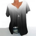 thumbnail image 2 of LYXSSBYX Womens Summer Tops Casual Short Sleeves Women Plus Size Short Sleeves V-Neck Print Blouse Pullover Tops Short Sleeve Blouses, 2 of 5