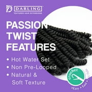(2 pack) Darling Passion Twist Crochet Hair 2X Pack, 24 inch, #1B, Adult, Women