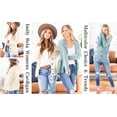 thumbnail image 3 of Casual Cardigan For Women Solid Color Twist Button Cardigan Sweater, 3 of 4