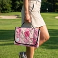 thumbnail image 4 of Xixirimido Easy-carry Golf Cart Seat Covers, Portable Golf Cart Seat Towel Blanket Quilted with 4 Pockets Fits for EZGO, Yamaha, Club Car & More 2-Seat Carts, Golf Balls Cars Clubs Pink, 4 of 8