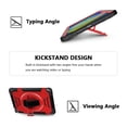 thumbnail image 2 of Shockproof Case for Apple iPad 9th/8th/7th Generation, with Pencil Holder Military Grade Protection Rotating Stand Hand Strap Shoulder Strap Bumper Rugged Case for iPad 10.2" 2021/2020/2019, Red, 2 of 8