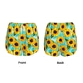 thumbnail image 5 of Qekee Sunflowers With Green Leaves for 2 in 1 Flowy Running Shorts for Women High Waisted Gym Tennis Shorts Double Layer Shorts with Pocket, 5 of 9