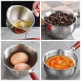 thumbnail image 5 of Stainless Steel Mini Soup Pot, Melting Pot with Dual Pour Spouts, Nonstick Small Saucepan, Milk Warmer for Burning Oil Reheating Soup Kitchen 300ml, 5 of 7