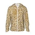 thumbnail image 1 of Fotbe Gold Drops Chaqueta con Protección Solar UPF 50+ para Hombre y Mujer, Camisa con Capucha y Bolsillos-3X-Large, 1 of 7