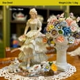 thumbnail image 6 of Porcelain Basket Flower Girl Figurine. Bouquet statue, ceramic sculpture. 14 inch. For home decor, desktop decoration. Collectible. For home party, 6 of 6