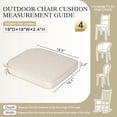 thumbnail image 4 of BPS 18" x 19" Outdoor Dining Chair Cushion, Water Resistant Patio Seat Cushion Pads with Ties, Set of 4 - Khaki, 4 of 9