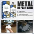 thumbnail image 3 of Metal Repair Glue, 1 Pack Professional Grade Metal to Metal Glue Heavy Duty for Metal, Plastics and Ceramics, High-Temperature Heat Resistant Epoxy Glue for Welding Steel, Aluminum, and DIY Craft, 3 of 8