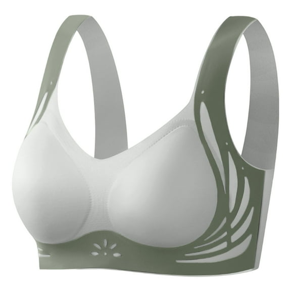 Inglocry Powerful Push up Seamless Bra Powerful Anti-Sagging Super Gather Wireless Underwear Bra 2025 Mint Green 80BC