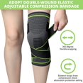 thumbnail image 4 of ZHAOCHENG piezas (verde-XL) rodillera deportiva, 2 piezas rodillera elástica ajustable, rodillera de compresión deportiva, rodillera de rótula y ligamento, rodillera para osteoartritis, 4 of 5