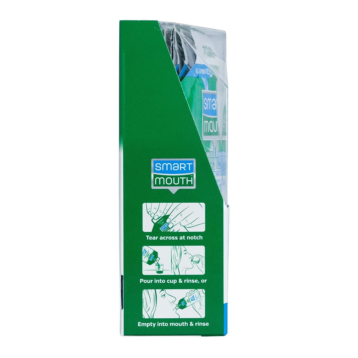 SmartMouth Bad Breath Dual-Solution Rinse Mouthwash, Mint, 16oz, 9-Pack
