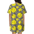 thumbnail image 6 of Susaid Pirate Skulls Print Women's Pajama Set, Button-Up Sleepwear with Elastic Waist Shorts, Perfect for Lounging, Yoga, Beach, and Casual Wear-Medium, 6 of 7