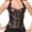 Brown, variant on Grebrafan Women Corset Burlesque Fiesta Party Bustier Top Brown XL
