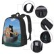 thumbnail image 2 of Disketp Two Brave Cats Are Floating On The Sea Iceberg Mochila Minimalista de Gran Capacidad, Mochila de Viaje para Escuela, Trabajo o Uso Diario, 2 of 6