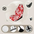 thumbnail image 4 of Red with White Hibiscus Hawaiian Flower Pattern (2) Set of 2 Car Seat Covers Seat for Carseats Front Seat Auto Car Interior Accessories Universal 2 Piece, 4 of 6