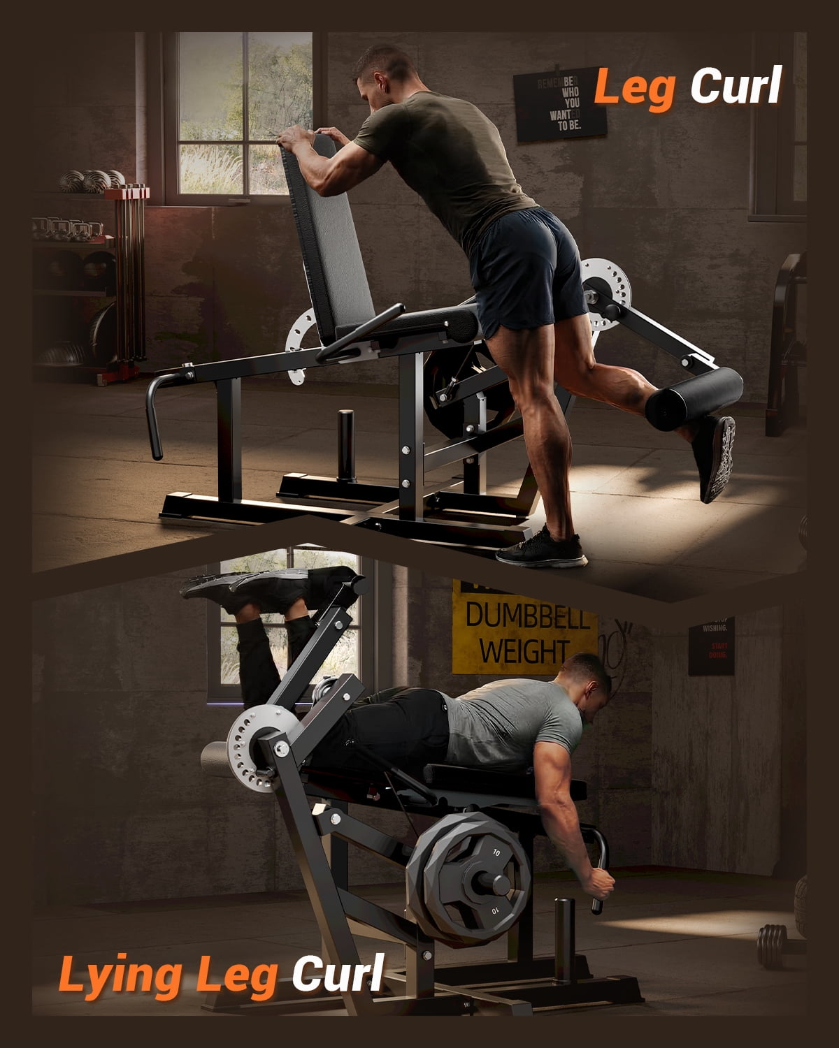 700LB Leg Extension & Wave Machine for Home Gym–Adjustable Seated & Lying Leg Developer Bench–Multi-Functional Lower Body Strength Training Equipment–Compatible with 1" & 2" Weight Plates–Black