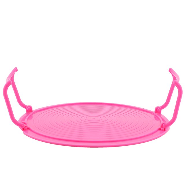 Multifunctional Microwave Oven Steaming Rack Foldable Plastic Cooking Tray Rack with Anti Skid Lines for Layered Heating and Storage