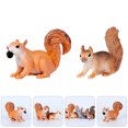 thumbnail image 3 of 2Pcs Mini Squirrel Home Decor Plastic Miniature Animals Figurines Desktop Decor, 3 of 8