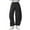 Black, variant on Women's Barrel Leg Sweatpants with Drawstring Elastic Waist Wide Leg Casual Cotton Palazzo Trousers and Pockets for Lounge