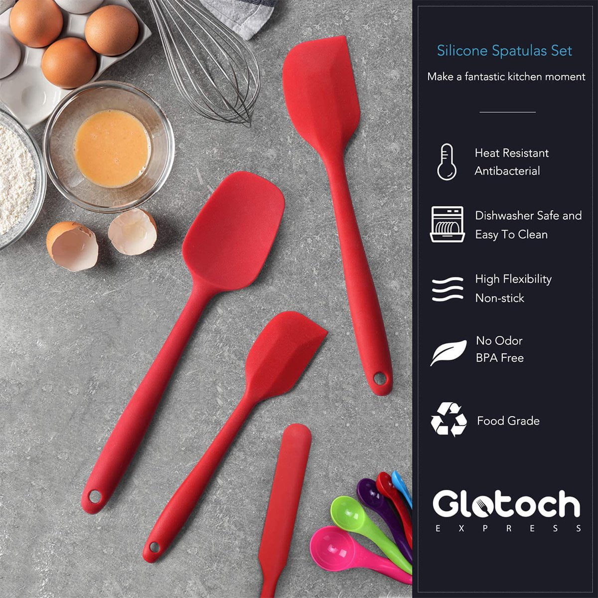 To encounter Silicone Spurtles Set, Nonstick Spurtle Kitchen Utensils,  Silicone Spatula, Heat Resistant Spurtle for Salad Stir, Cake Make and  Pan-Fried Steak