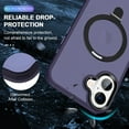 thumbnail image 5 of Magnetic Case for iPhone 16 Plus Case Stand & Ring Holder Compatible with MagSafe Shockproof Anti-Scratch Anti-fall Kickstand Thin Fit Phone Case Cover for iPhone 16 Plus,Darkpurple, 5 of 6