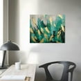 thumbnail image 3 of COMIO  combination of three ready-to-hang hand-painted oil painting wall art, 3D surface gold material oil painting, framed texture oil painting, picture art for living room, dining room, 3 of 4