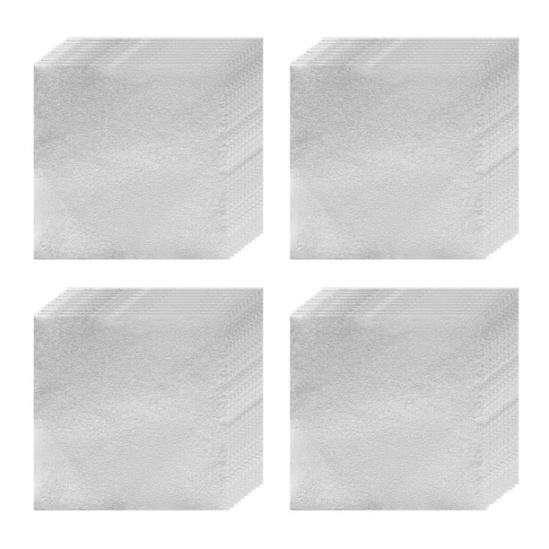 100 piezas de envoltorios de caramelos de papel de aluminio, envoltorios de chocolate de 6 x 6 pulgadas, papel de aluminio (plateado, cáscara de naranja)