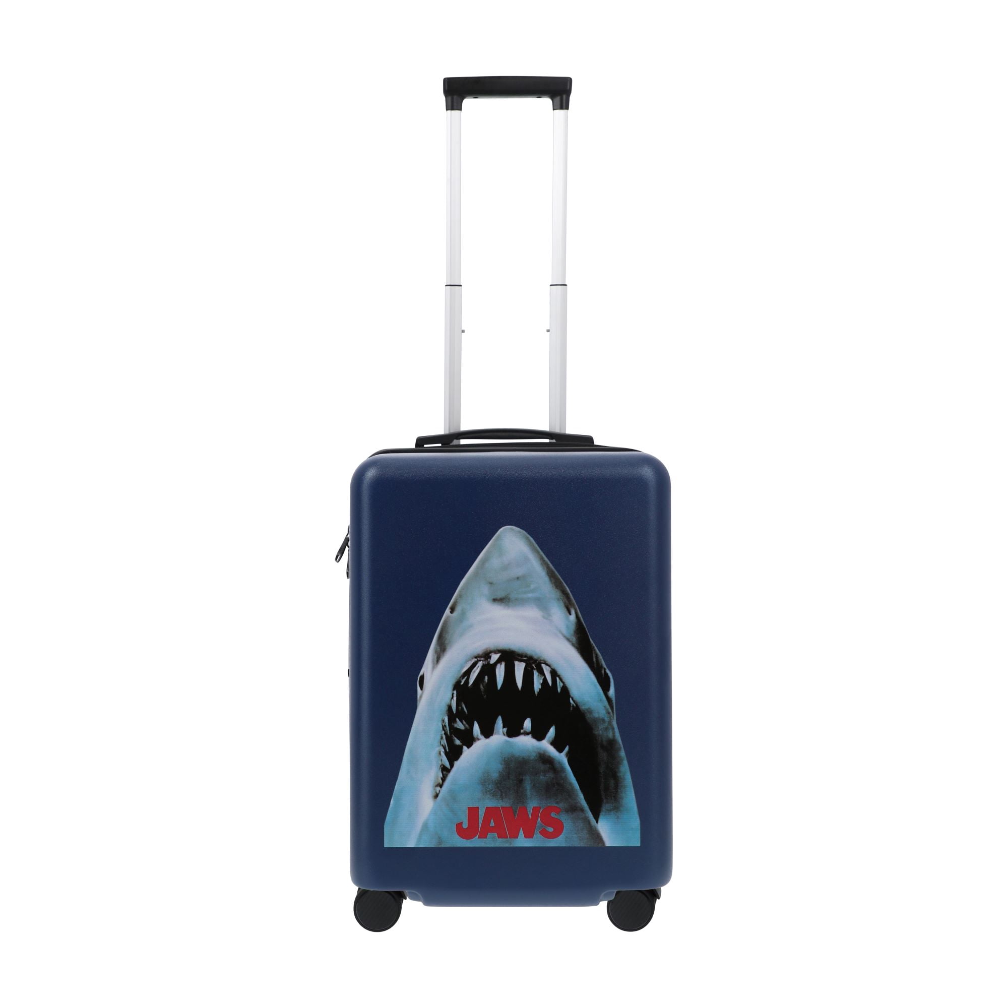 Jaws 22.5 Inch Carry On Luggage, Shark Hardshell Rolling Suitcase with Spinner Wheels, Blue
