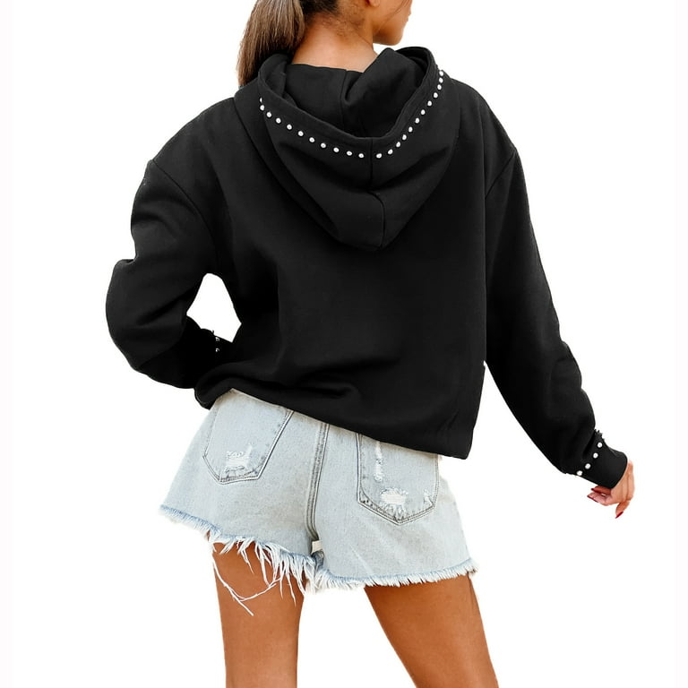 売れ筋商品|||ゲームデイ カットソー トップス レディース Women's Black Minnesota Vikings Catch the Vibe Studded Pullover Hoodie Black Women's Gameday Couture Black Minnesota Vikings Oversized